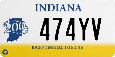 IN license plate 474YV