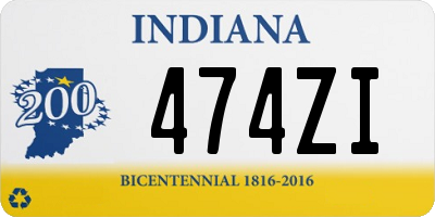 IN license plate 474ZI