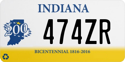 IN license plate 474ZR