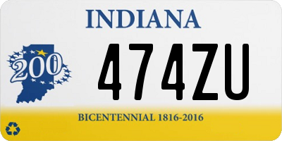 IN license plate 474ZU