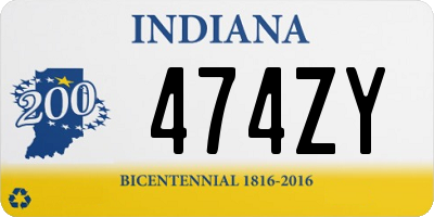 IN license plate 474ZY