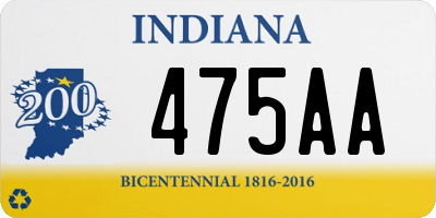 IN license plate 475AA