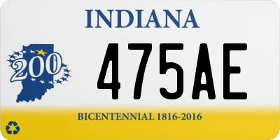 IN license plate 475AE