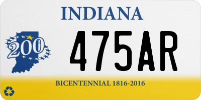 IN license plate 475AR