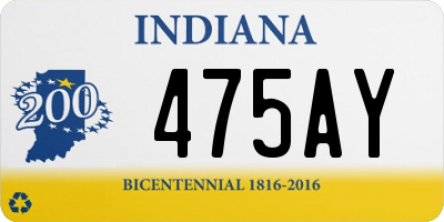 IN license plate 475AY