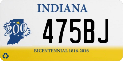 IN license plate 475BJ