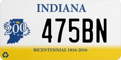 IN license plate 475BN