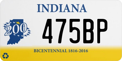 IN license plate 475BP