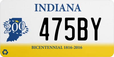 IN license plate 475BY