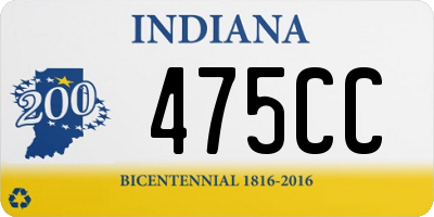 IN license plate 475CC