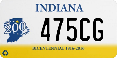 IN license plate 475CG