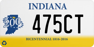 IN license plate 475CT