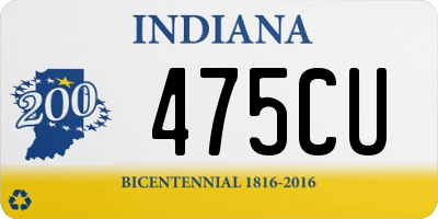 IN license plate 475CU