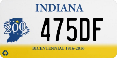 IN license plate 475DF