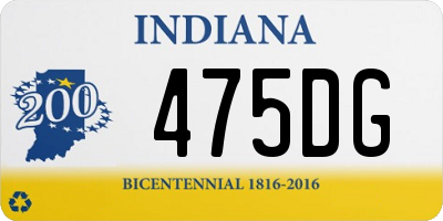 IN license plate 475DG