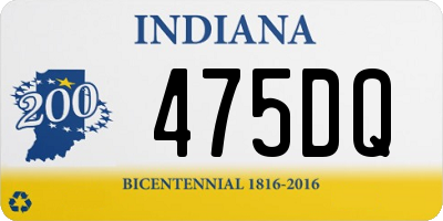 IN license plate 475DQ