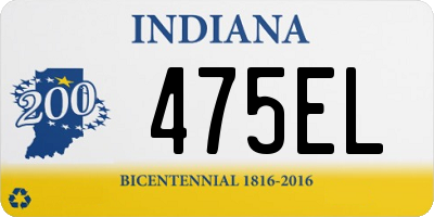 IN license plate 475EL