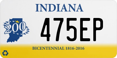 IN license plate 475EP