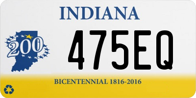 IN license plate 475EQ