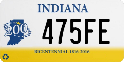 IN license plate 475FE