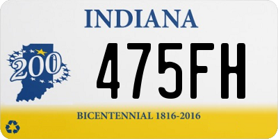 IN license plate 475FH