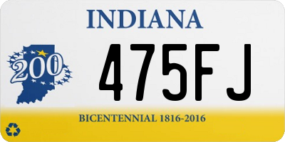 IN license plate 475FJ
