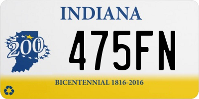 IN license plate 475FN