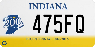 IN license plate 475FQ