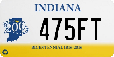 IN license plate 475FT