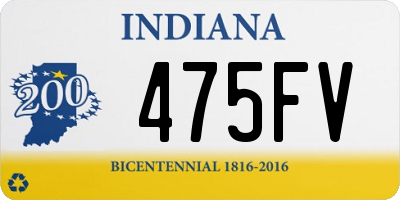 IN license plate 475FV