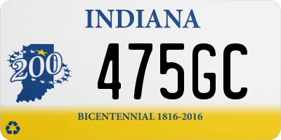 IN license plate 475GC