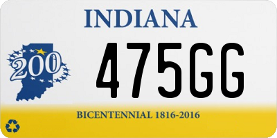 IN license plate 475GG