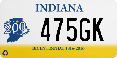 IN license plate 475GK