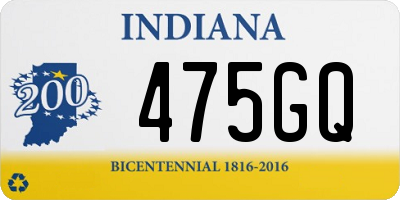 IN license plate 475GQ