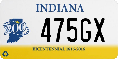 IN license plate 475GX