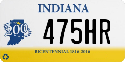 IN license plate 475HR