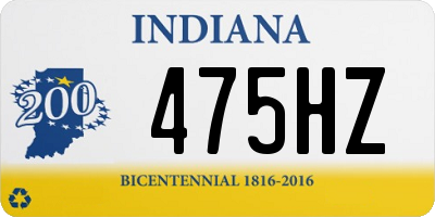 IN license plate 475HZ