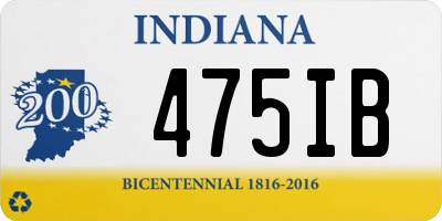 IN license plate 475IB