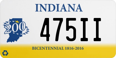 IN license plate 475II