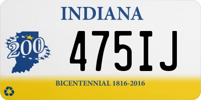 IN license plate 475IJ