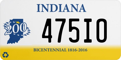 IN license plate 475IO