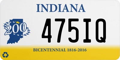 IN license plate 475IQ