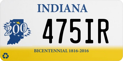 IN license plate 475IR