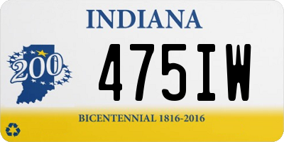 IN license plate 475IW