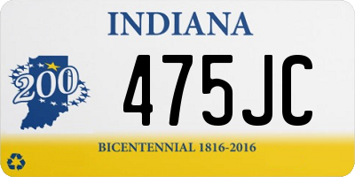 IN license plate 475JC