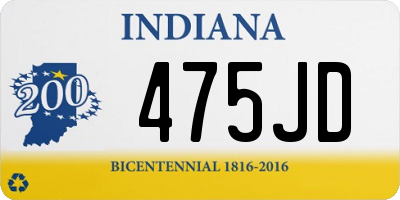 IN license plate 475JD