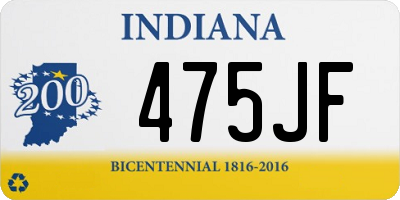 IN license plate 475JF