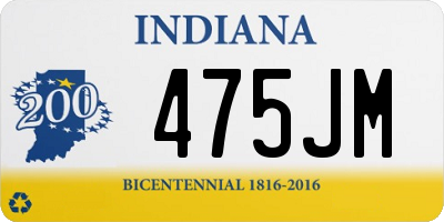 IN license plate 475JM