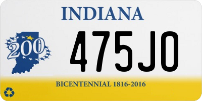 IN license plate 475JO