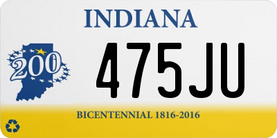 IN license plate 475JU